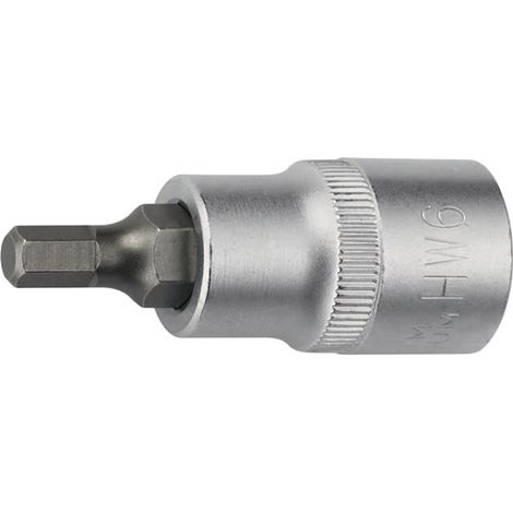 Steckschlüsseleinsatz SW8mm 1/2Zoll L.55mm Innen-6KT PROMAT f.4KT-Antrieb (1/5)