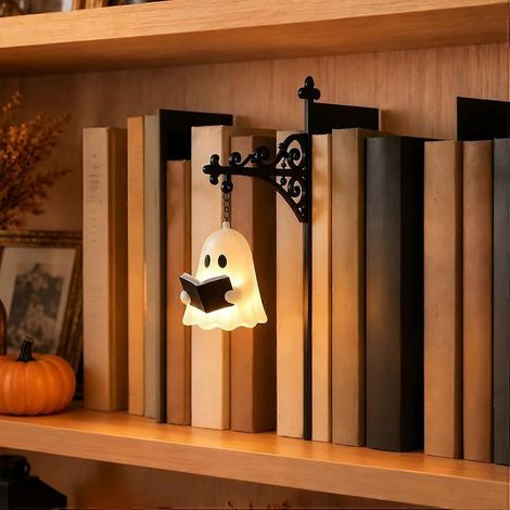 Lanterne de bibliothèque lampe d'étagère fantôme avec veilleuse LED chaude mini lampe d'angle décorative Luminair (1/5)