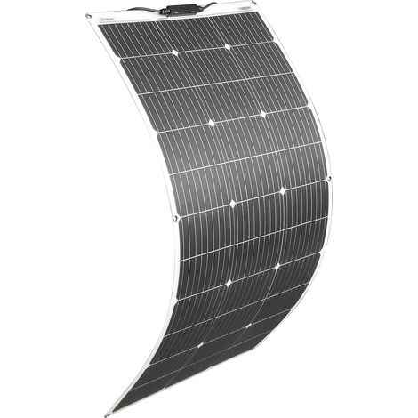 Panneau Solaire Souple 100W 18V Module Solaire Flexible, chargeur Solaire Monocristallin pour Système hors réseau/système insulaire/centrale électrique portable/batterie/bateau/voiture/toit/camping (1/5)