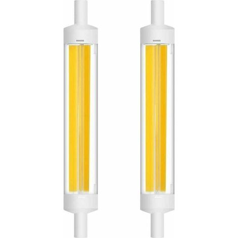 R7S 15W 118mm Ampoule LED COB Filament Linéaire 360 Degrés J118 Ampoule Projecteur 1200LM équivalent Ampoule Halogène 120W blanc froid (6000K-6500K) (Lot de 2) [Classe énergétique A++] (1/5)