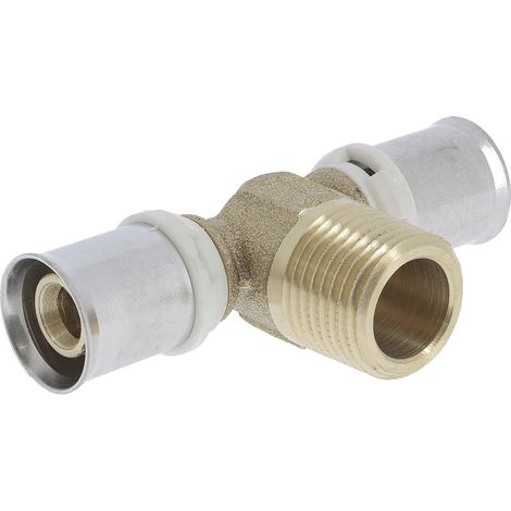 Té laiton mâle à sertir pour système multicouches 20 x 1/2" x 20