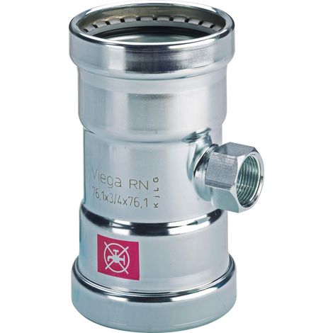 Viega Prestabo XL raccordo a T, d1 64,0, Rp 3/4, d2 64,0 acciaio non legato, zincato modello 1117.2XL, 598068