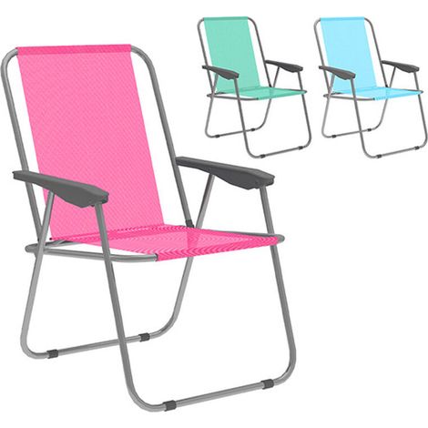 Marbueno Klappstuhl Stahl passend für Strand und Pool 59X51X75 cm 10354