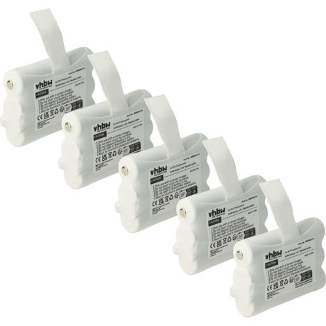 vhbw 5x Batterie remplacement pour Midland PB-X6 pour radio talkie-walkie (700mAh, 3,6V, NiMH) (1/4)