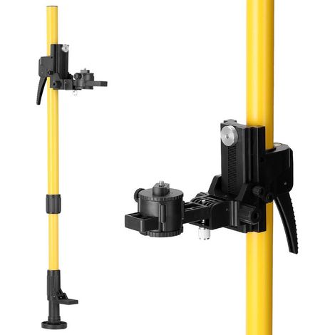 GARRYFIZH Support de niveleur de fil réglable en hauteur maximale, support télescopique, support d'extension de levage de filetage de 1/4 pouce pour niveau laser (1/5)