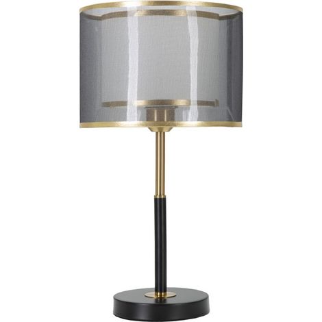 Lampe à Poser en Métal "Levels" 48cm Noir & Or