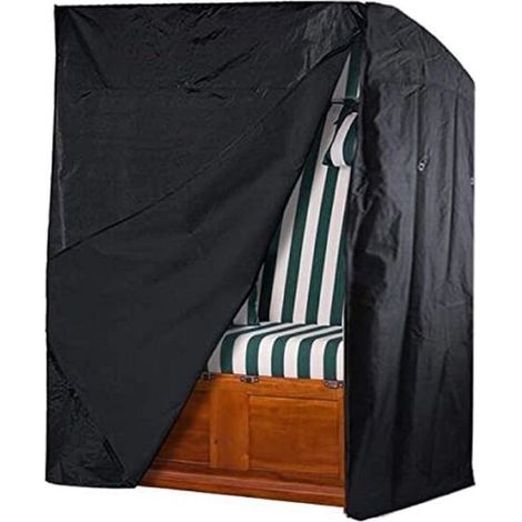 Housse de protection imperméable pour fauteuil-cabine de plage 135 x 105 x 175 cmTissu Oxford 210D résistant aux UVCordon de serrage pour maintien (1/5)