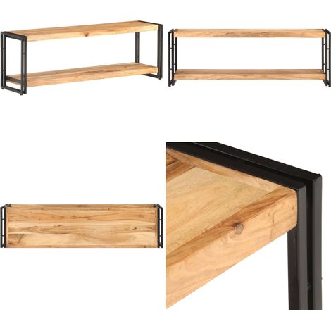 TV-Schrank 120x30x40 cm Massivholz Akazie - Holz TV Schrank - Industrieller Stil - Akzidenzholzs - Fernsehtisch - Regal - Home & Living