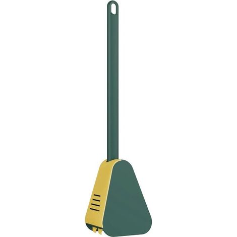 Brosse de toilette Golf, brosse et support de toilette - Brosse de toilette en silicone à long manche - Brosse sans recoins inaccessibles - Brosse de toilette à poils en silicone (verte) (1/5)