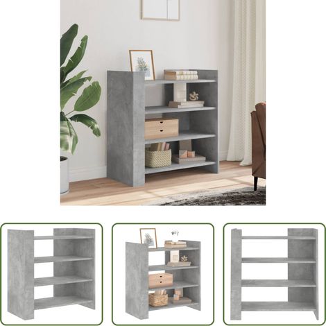 vidaXL Betonfarbe - Sideboard Betongrau 73,5x35x75 cm Holzwerkstoff (1/5)