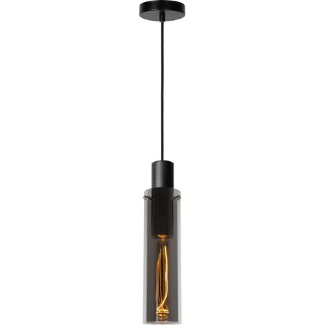 Lampe suspendue élégante Orlando Ø verre fumé de 10 cm - 74404/01/65 (1/4)