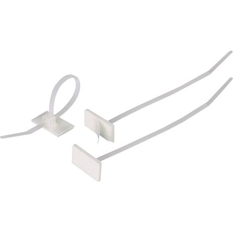 HellermannTyton 148-00001 T18RSA-PA66-NA-C1 Serre-câble 100 mm 2.50 mm naturel avec socle adhésif 1 (1/4)