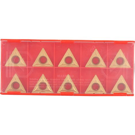 10 plaquitas de corte triangulares de carburo de tungsteno TCMT 16T304 para torneado CNC (1/5)