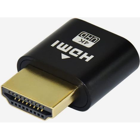 Lot de 5 Prise factice HDMI, Résolution 4K UHD, Connecteurs plaqués or, Pour serveur et mining (1/5)