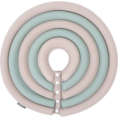 Collier Élisabéthain - Collier Anti-Léchage Pour Chat Et Petit Chien - Protection Post-Opératoire - Taille S - Beige Vert (1/5)