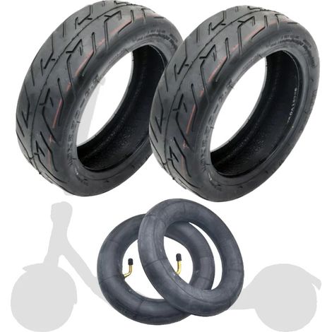 Neumáticos de bicicleta económicos, diseño sin cámara, compatibles con múltiples modelos, paquete de 10 neumáticos 10x2.7-6.5 + cámaras de aire. (1/2)