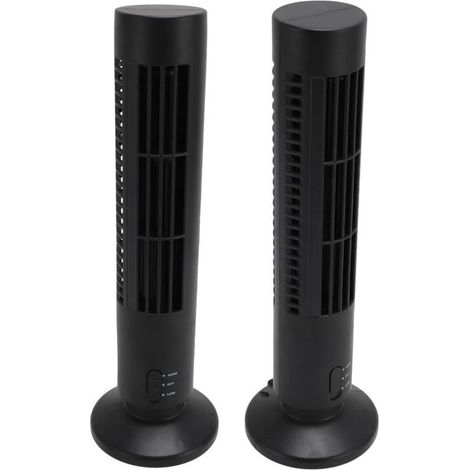 Ventilateur tour de refroidissement en ABS, sans pales, portable et silencieux, avec 2 vitesses, idéal pour la maison et la chambre. Connexion USB. (1/5)