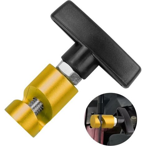 Juego de abrazaderas para levantar el capó, abrazadera de palanca multifuncional de aleación de aluminio, herramienta de tope de hélice para el portón trasero del capó (dorado) (1/2)