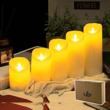 Lampe bougie électronique LED, lampe décorative fausse bougie simulée, accessoire de décoration romantique pour mariage, lumi(Y077) (1/5)