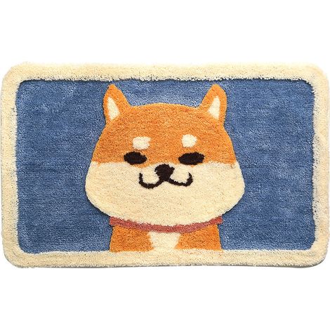 Tapis de tapis floqué ménage salle de bain porte salle de bain tapis anti-dérapant tapis de pied absorbant (4565CM) (1/5)