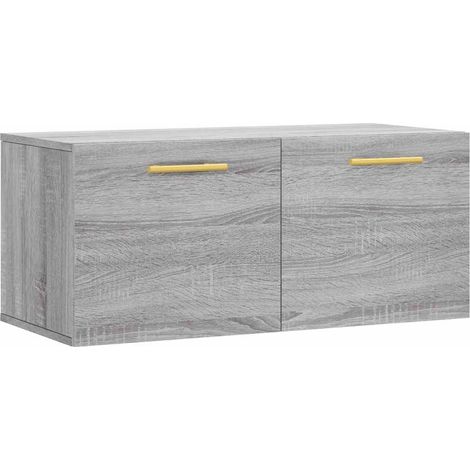 Maison Exclusive - Mobile a Parete Grigio Sonoma 80x36,5x35cm in Legno Multistrato (1/5)