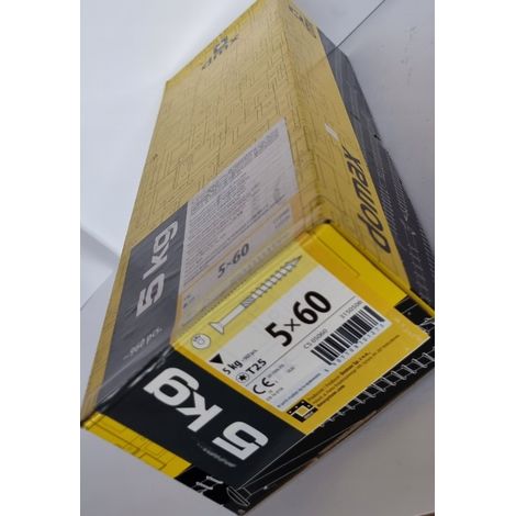 BOITE 5kg - 960 VIS À TÊTE FRAISÉE 5 x 60, EMPREINTE TORX (1/2)