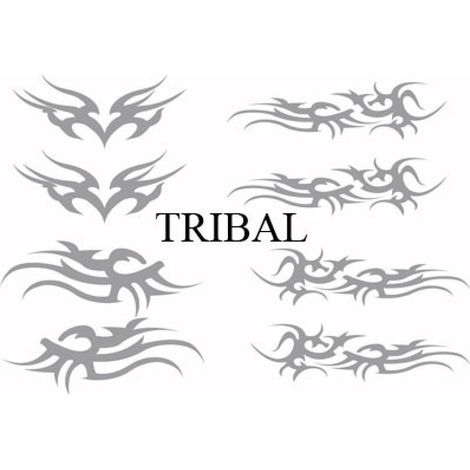 Set Adhesifs -ELEMENT TRIBAL- Gris - Car Deco SM