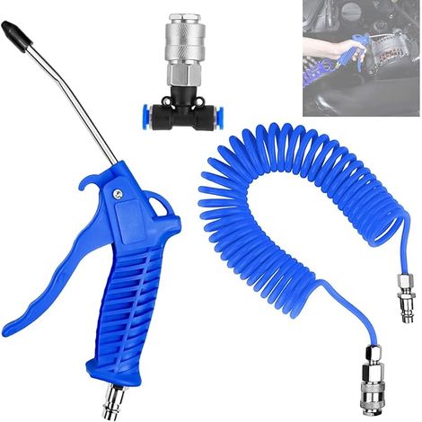 Luftgewehr-Set, T-förmiger Schnellanschluss für Luftgewehre, für LKWs, PKWs und Boote (blau).