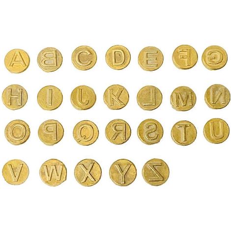 1 jeu de pointes pour stylo à pyrogravure, 26 lettres, pointe de brûleur pour fer à souder, pour la pyrogravure et la sculpture sur bois.-3X3cm-Golden