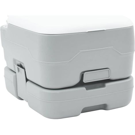 Camping-Toilette Grau und Weiß 41,5 x 36,5 x 30 cm Polyethylen