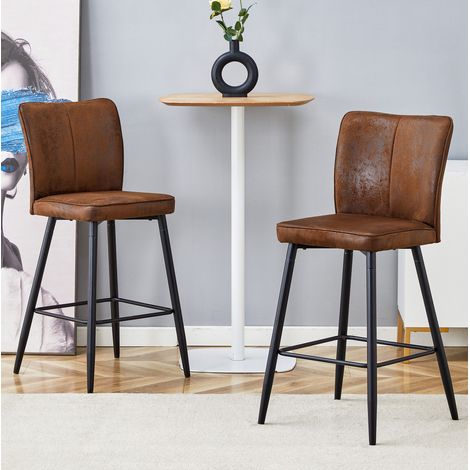 Chaise salle a manger bar ergonomique 101 cm tissu OKMYHOME (1/5)