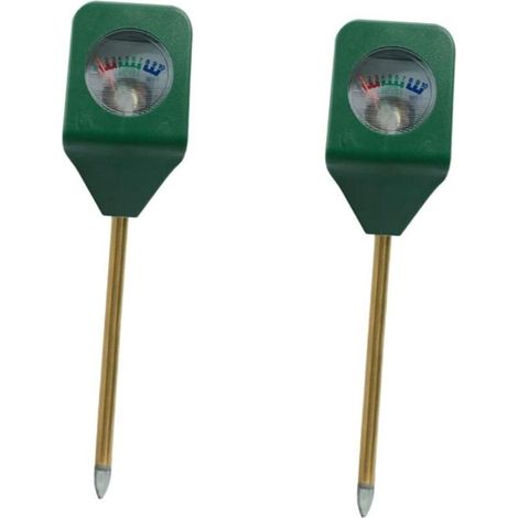 2 piezas Medidor de humedad del suelo Higrómetro Sensor Medidor de pH Dispositivo de prueba de suelo Medidor de humedad de plantas Probador de suelo profesional Mini medidor de suelo Mini plantas