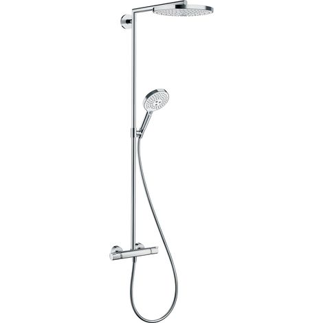 Colonne de douche 240 2 jet avec mitigeur thermostatique, blanc/chromé, 27129400 (1/5)