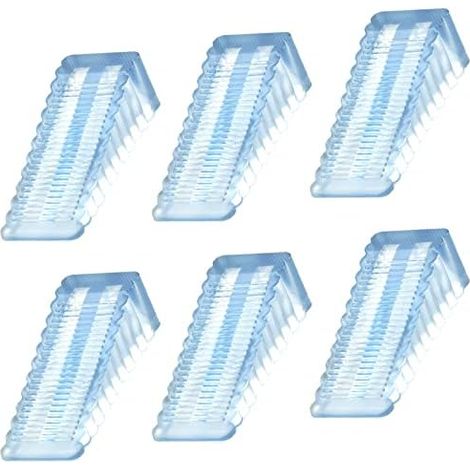 Door Stoppers, [Pack of 6] Silicone Door Stoppers for All Kinds of Doors, Non-Slip and Scratch-Resistant Design, The Door Stop Appearance Is Clear Transparent (1/5)