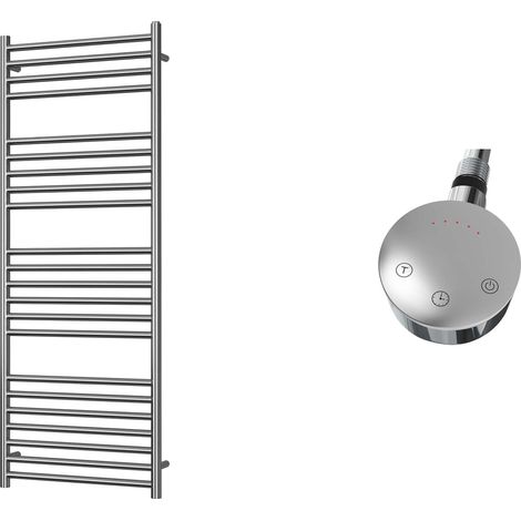 Aston - Stainless Steel Electric Towel Rail H1400mm x W500mm Straight 400w Thermostatic (1/2)