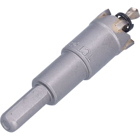 Scie cloche en acier rapide à trois lames, conception à angle d'inclinaison, outil de coupe durable pour le métal avec clé hexagonale, 20 mm (1/5)