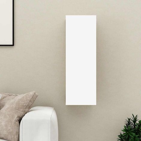 vidaXL Mobile Porta TV Bianco 30,5x30x90 cm in Legno Multistrato