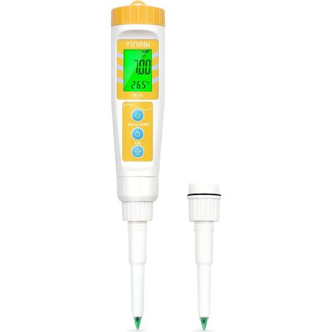 pH Mètre Alimentaire avec Sonde de pH Remplaçable Supplémentaire, Testeur de pH Numérique pour Levain et le Pain, Testeur de pH Alimentaire pour Viande, Mise en Conserve, Fromage, l'eau (1/5)