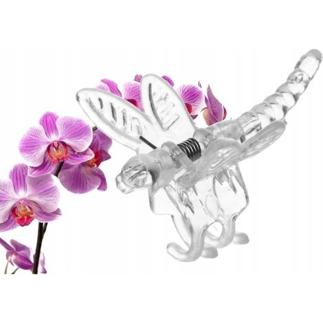 Transparente Libellenclips für Orchideen, 4 Stück (1/4)