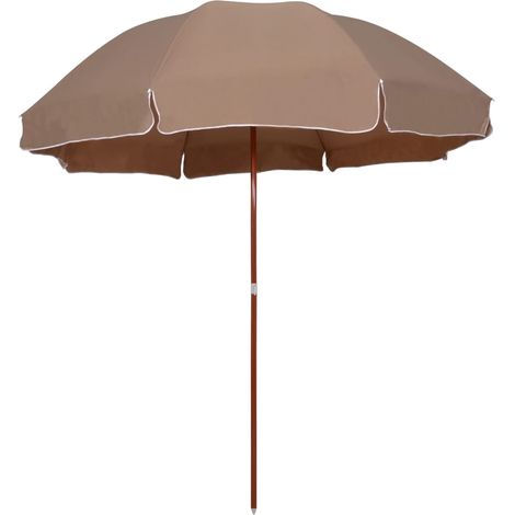 Sonnenschirm mit Stahl-Mast 300 cm Taupe