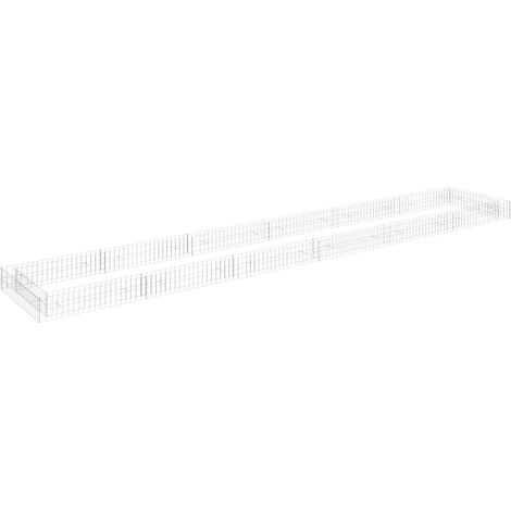 Gabbione Letto Rialzato in Acciaio Zincato 600x100x20 cm vidaXL (1/5)