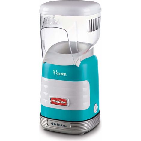 Ariete 2956, Pop Corn Party Time, Macchina per Pop Corn, Scoppia 60gr di Mais per Pop Corn in 2 minuti con Aria Calda, Senza Grassi, 1000 Watt, Celeste (1/4)