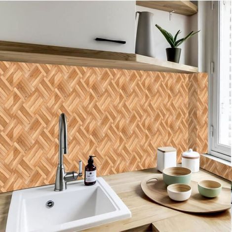 Sticker Mural Carrelage - 15x15 cm - Imperméable PVC - Pour Cuisine Salle De Bain Salon - Lot De 20 Pièces (1/3)
