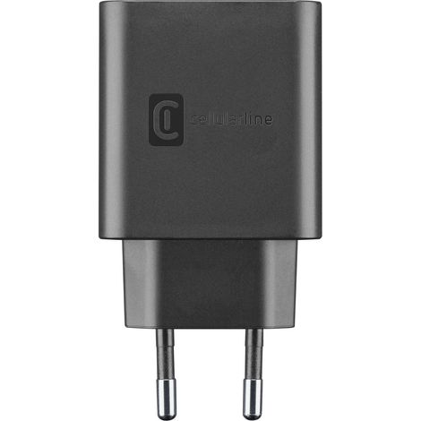 Cellularline Dual Super Fast Charger 45W - Samsung Chargeur secteur 2 ports USB et USB-C avec technologie Super Fast Charging 45 W