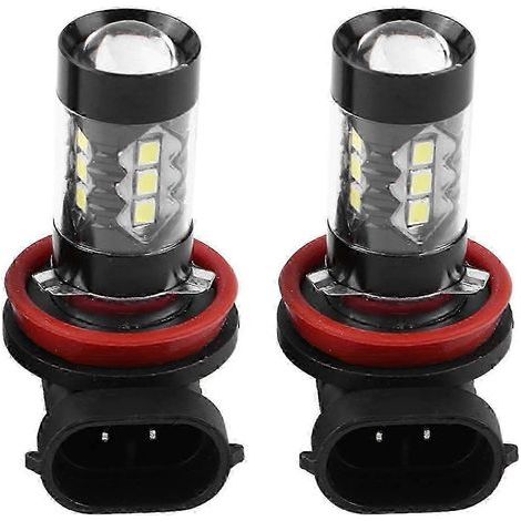 Lot de 2 ampoules LED H11 H8 12V/24V 80W haute puissance pour feux de brouillard/jour de voiture (1/5)