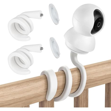 2 Pièces Support de Montage pour Moniteur de Bébé Compatibles avec C210/C200/C220/C211/C225, Support Caméra Flexible pour Caméras de Surveillance Interieur Exterieur (1/5)