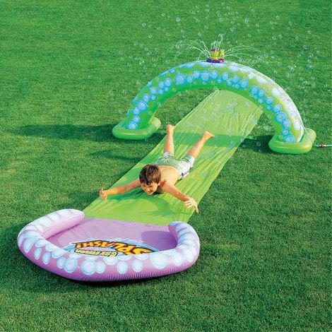 Scivolo D'acqua Da Giardino Con Arco 488 Cm Divertimento Piscina Mare Estate