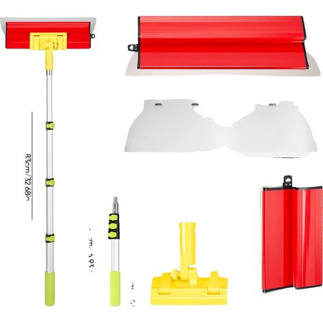 Gipskarton Glättklingen Set, Ergonomischer Griff, Teleskopisches Design, Rot (1/2)