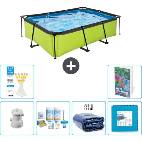 Exit Pool Rechteckig - 220x150x65 cm - 7-teilig S188