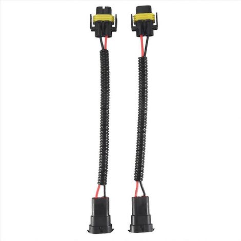 2Pcs Adaptateur 9006 Vers H11 H8 Connecteur de Phare Anti-Brouillard Kit Câblage (1/5)